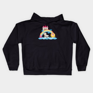 Unicorn and princess 4 Kids Hoodie